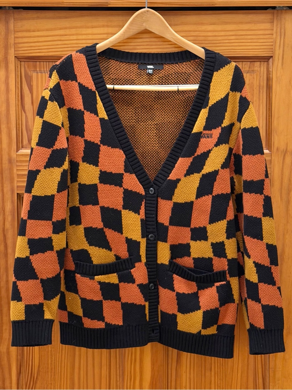 Vans Checkerboard Knit Cardigan, Women’s XS